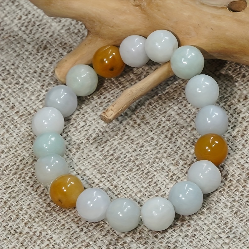 14mm Unique Stone Elastic Bracelets Set for Couples - Holiday Birthday Gift